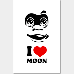 I Love Moon Music Art Posters and Art